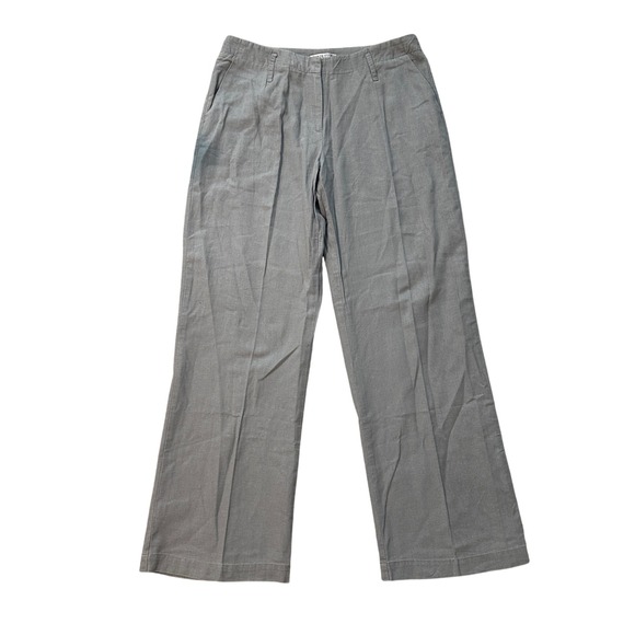 Pendleton Pants - Pendleton Linen Blend Wide Leg Pants Trousers Gray Career Casual Women's Size 10